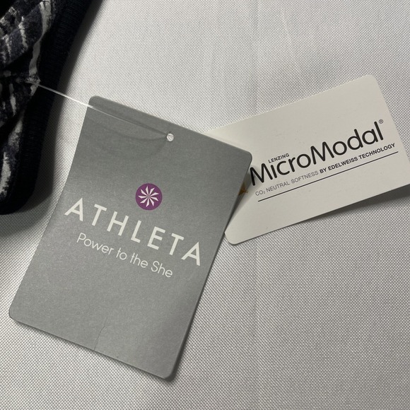 Athleta Space Dye Racerback Ruched Tank Dress S Black Grey NWT - Picture 4 of 6